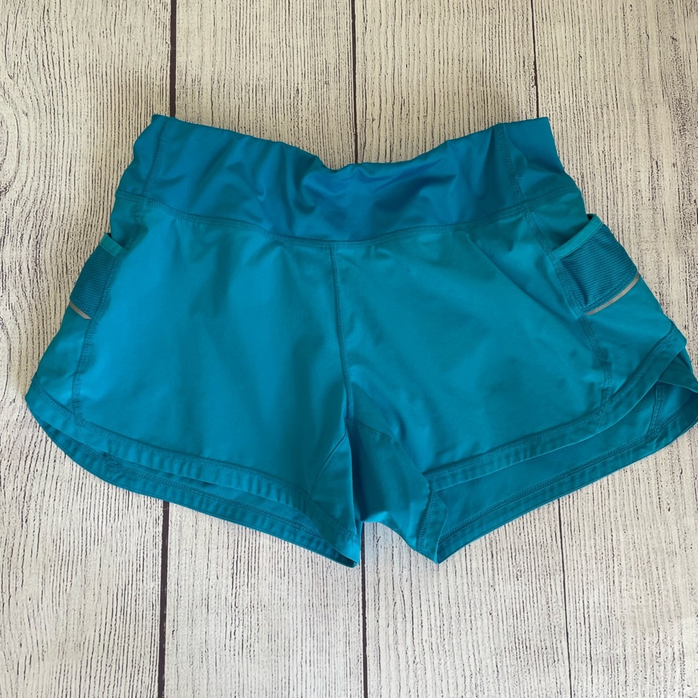 Athleta Teal Ready Set Running Shorts Size Small